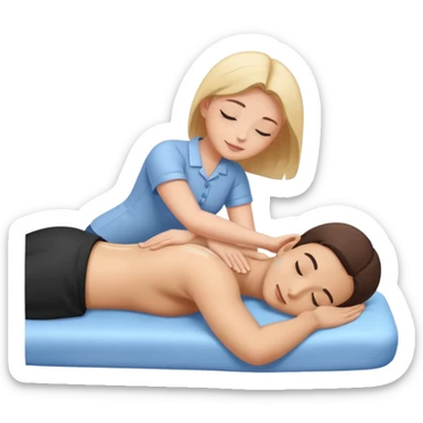 Masaje en la espalda  sticker