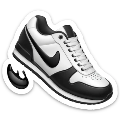 3D Apple-style emoji of a sneaker pressing on the ground, leaving a clear shoe print under it. Rounded, glossy, smooth, soft shadows, white background.

 sticker