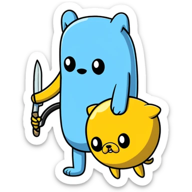 finn and jake from adventure time sticker