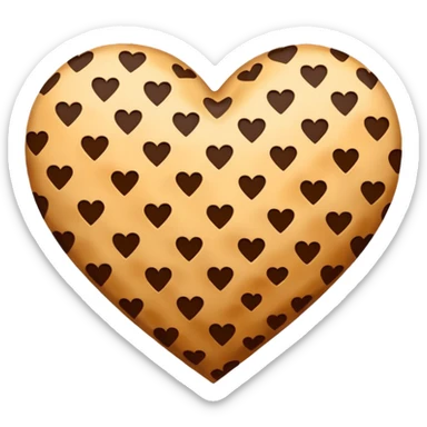 cheetah print heart sticker