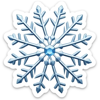 snowflake white sticker