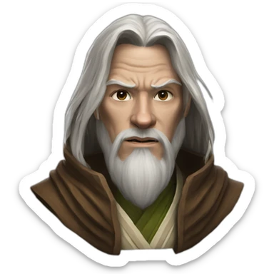 hyperrealist jedi in world of warcraft sticker