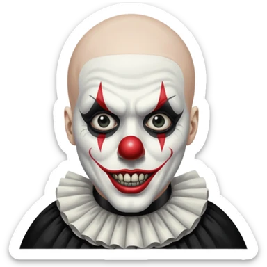 Art the clown (bald mim) Terrifier movie sticker