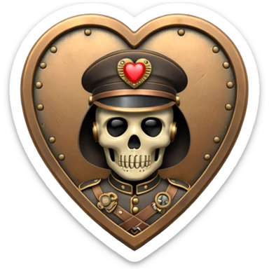 Death Korps Of Krieg Heart Steampunk Clone Army style love heart sticker