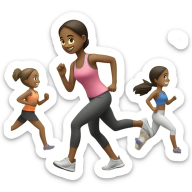 A girl's healthy lifestyle sticker