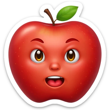 Remake the old apple grimacing emoji sticker