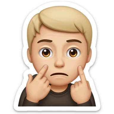 Create an emoji that is a regular emoji at dance picking his butt and looks super gross sticker