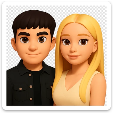 Slightly increase the volume of the upper body of the girl and slightly rotate her to face forward. Preserve the style of the image. Keep the background transparent. sticker