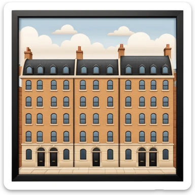 london in browns and beige not in a picture frame  sticker