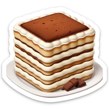 Square tiramisu sticker