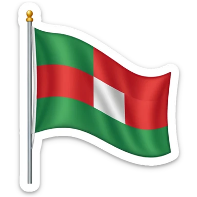 Italian flag with a rad spots sticker