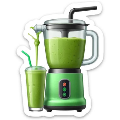 A SMOOTHIE MACHINE WITHOUT THE LID ON, THE SMOOTHIE SPLASHES OUT AND MAKES A MESS sticker