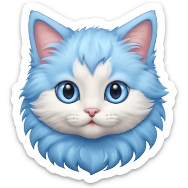 a cute blue eyed kitten sticker