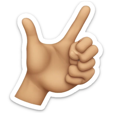 two hand crossing their index finger sticker