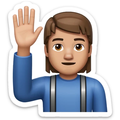 Steve from Minecraft waving sticker