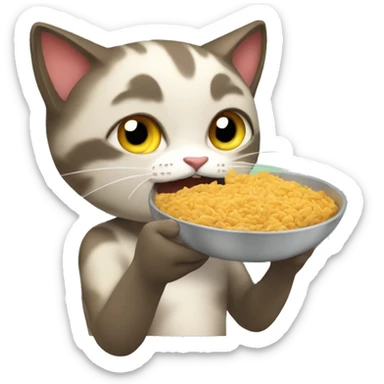 Gato comiendo alit sticker