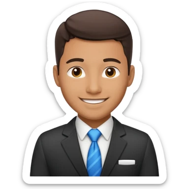 Je veux un réceptionniste d"hotel élégant masculin métissé sticker