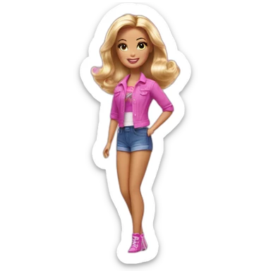 Poling barbie sticker