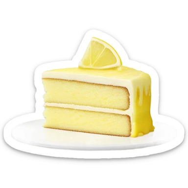 Lemon cake slice sticker