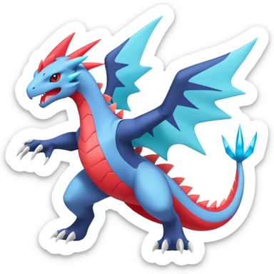 Inteleon-Amaura-Salamence-Zekrom-Pokémon-fusion (full body) sticker