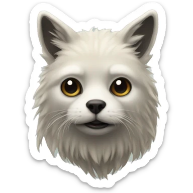 realistic animal in solitude sticker