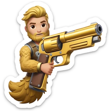 Midas with a mammoth pistol Fortnite sticker