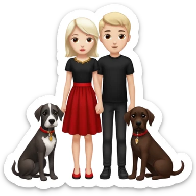 Wow good now just change the colour of dress girl red boy black dane sticker