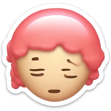  an amorphous blob having a head massage sticker