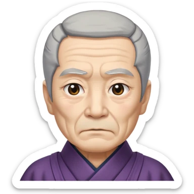 Japanese Castle Lord, old, half body sticker