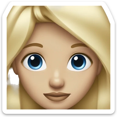 Blonde hair blue eyed girl sticker