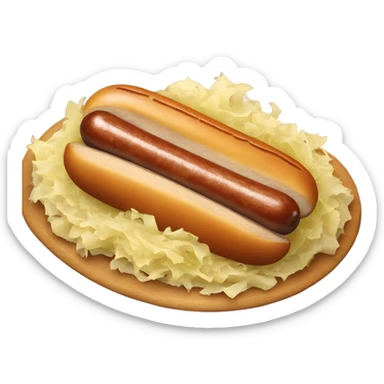 Bratwurst with sauerkraut  sticker