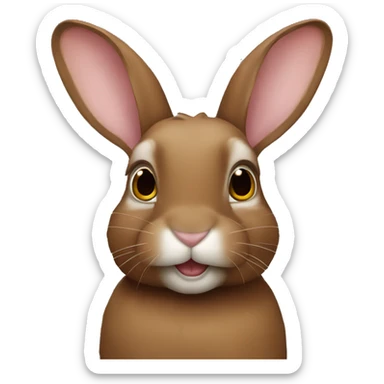 brown new zealand rabbit sticker