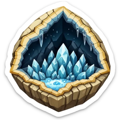 crystal geode split open with moth swarm inside sticker