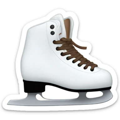 two winter white skates with brown laces on one direction  sticker