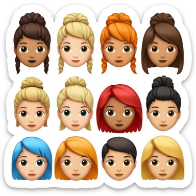 Different hairstyles sticker