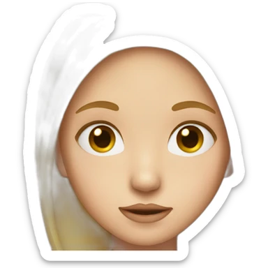 Girl with the must in her nose sticker