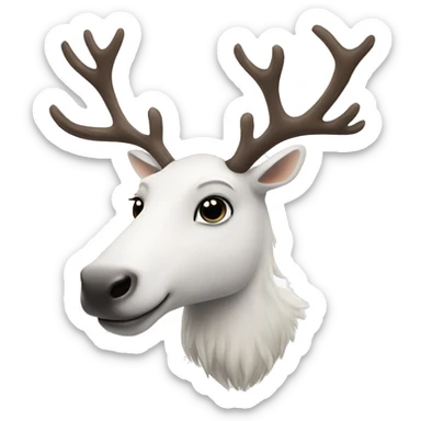 White-reindeer sticker