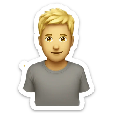 Person wearing t shirt filled with golden galaxies sticker