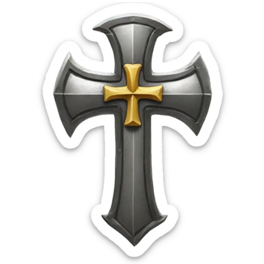 Crusader cross  sticker