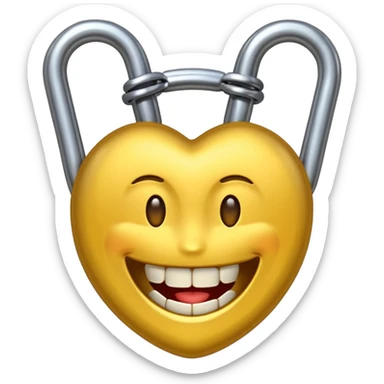 Emoji con dientes de oro y cadenas de oro sticker