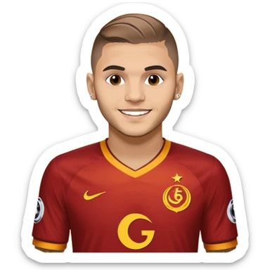 Mauro icardi Galatasaray formasıyla gol sevinci yapıyor sticker