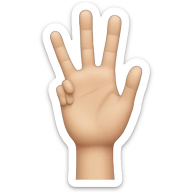 A hand from the wrist with only the thumb and middle finger open sticker