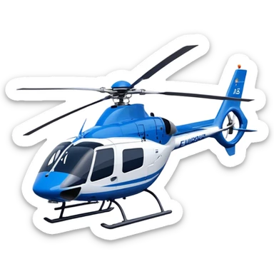 Eurocopter EC135 - Airbus Helicopters (Model Year: 2020) (Iconic colour: Blue and white) sticker