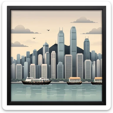 fading out Hong kong picture sticker