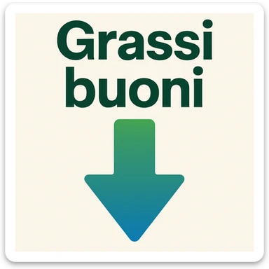 Grassi buoni con freccia in basso sticker