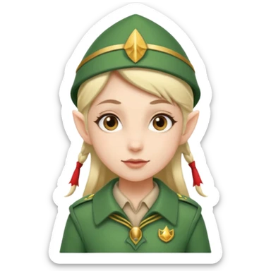 scouts girl elf sticker