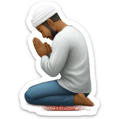 Muslim man praying in mosque  sticker