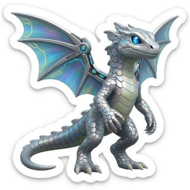  Cool Edgy Godly Futuristic Digimon-Fakemon-Genesect-Reptile full body sticker