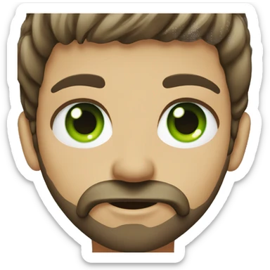 green-eyed girl boy with beard love sticker