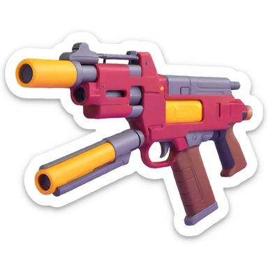Star-Lord's quad blaster from different angles sticker
